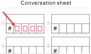 Conversation Sheet Insert Number 300x180